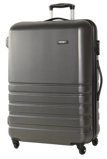 Hard Shell Charcoal Suitcase Set 4 Wheel Cabin Luggage Trolley Travel Bag