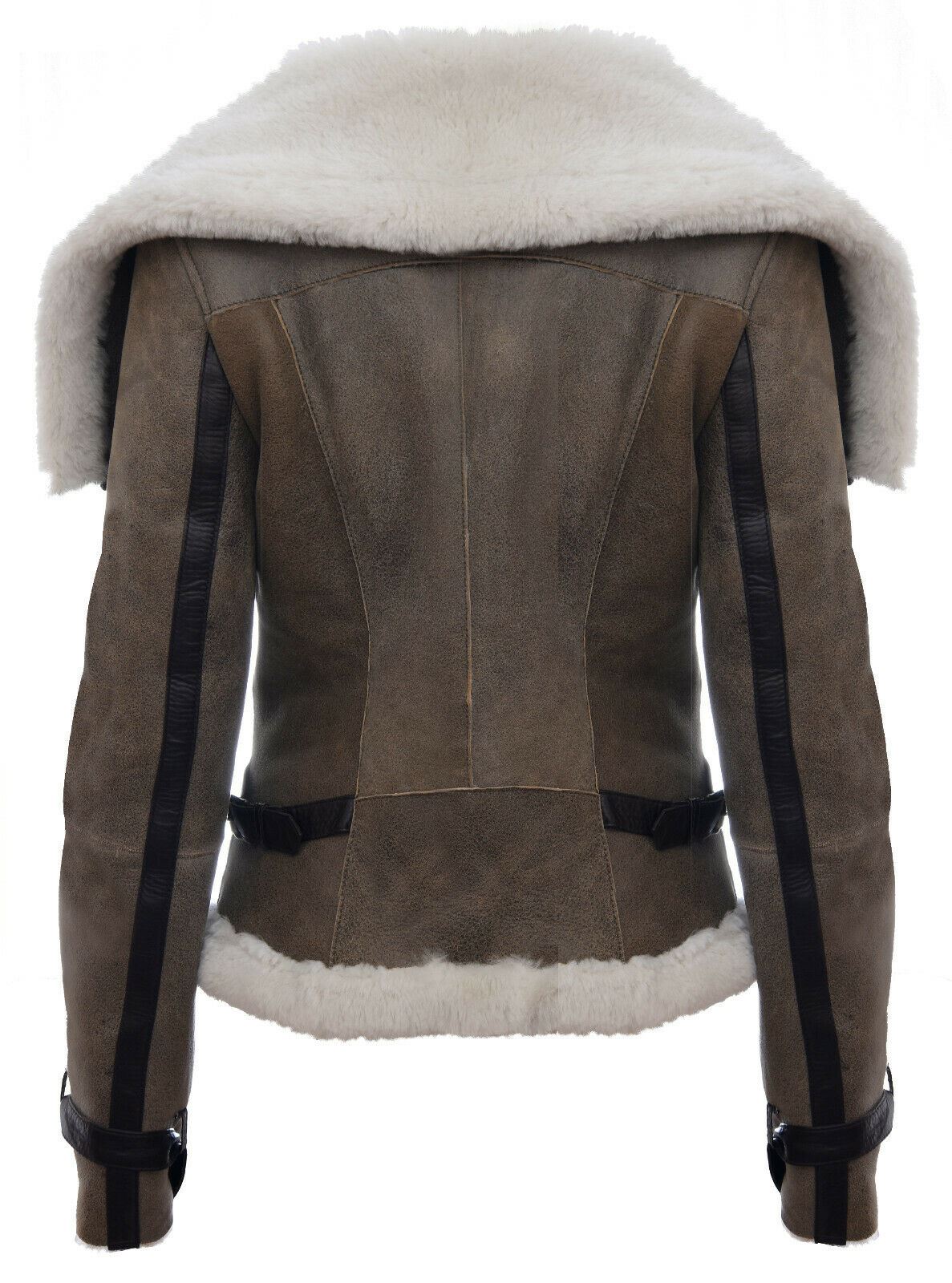Womens Merino Sheepskin Leather Jacket-Petworth - Upperclass Fashions 