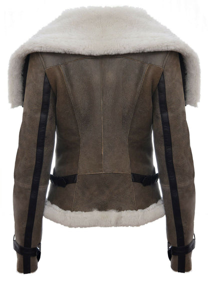 Womens Merino Sheepskin Leather Jacket-Petworth