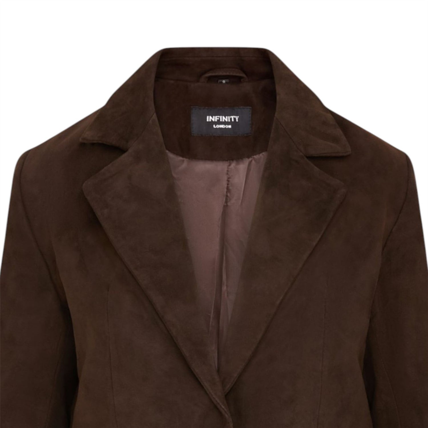 Womens Soft Goat Suede Leather Brown Blazer Jacket-Kolkata