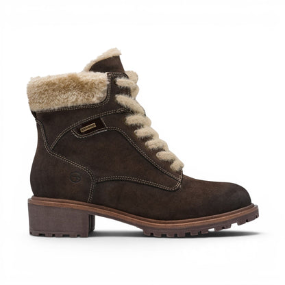 Tamaris Women’s Brown Warm Lace-Up Winter Outdoor Ankle Boots - 26266-43