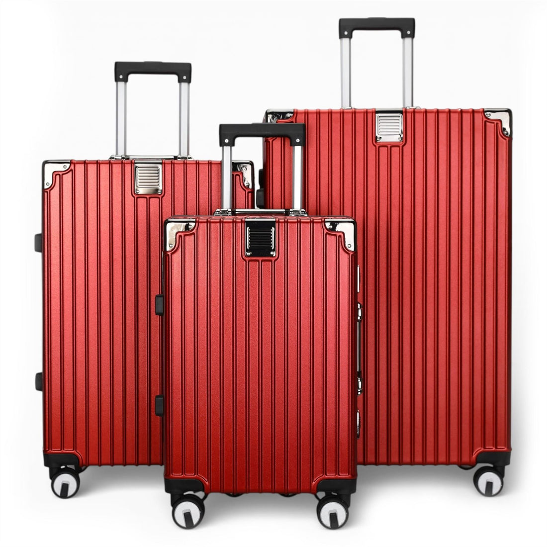 Airdrie Set of 3 Hard Shell Suitcase in Red