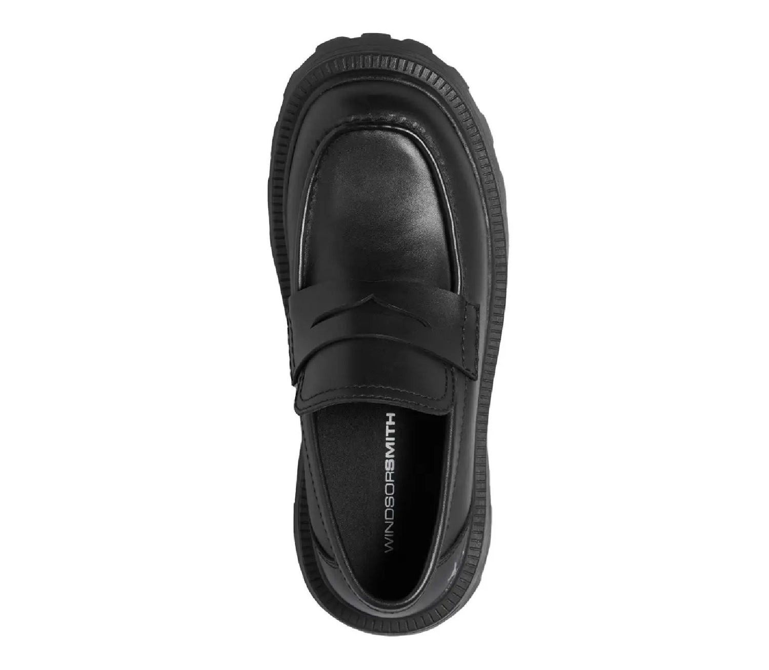 Windsorsmith Black Leather Chunky Loafers - True