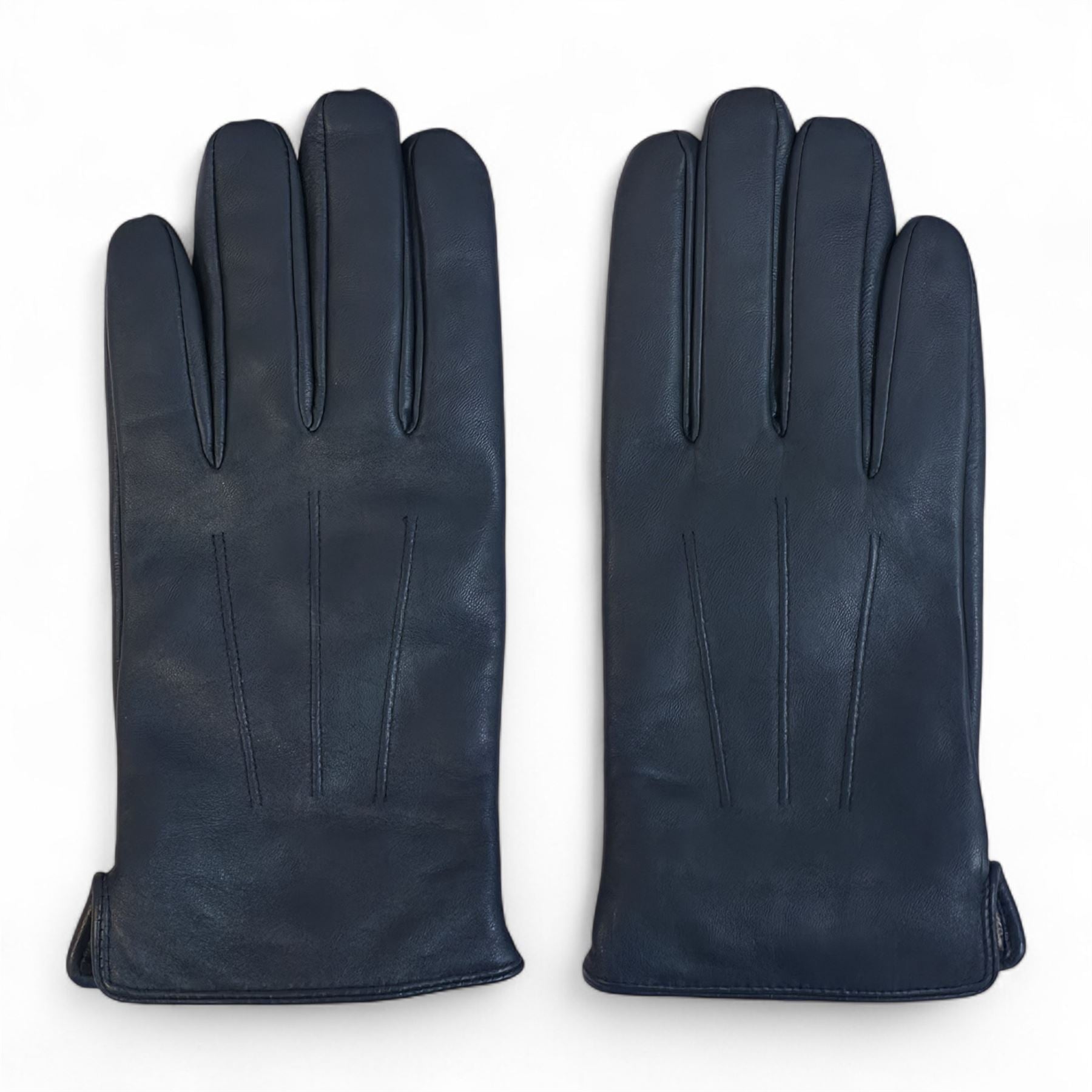Men’s Italian Leather Warm Wool Lining Winter Gloves - M-LGV-305