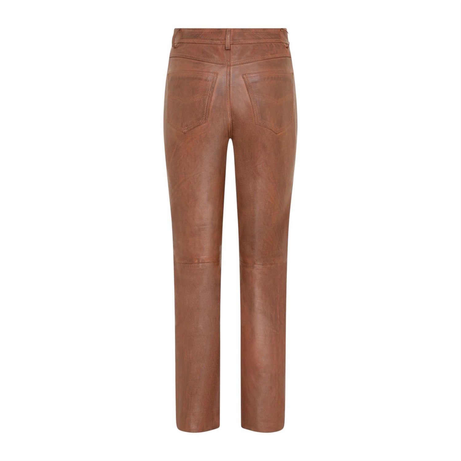 Womens Lamb Leather 501 Biker Jeans - Ankara