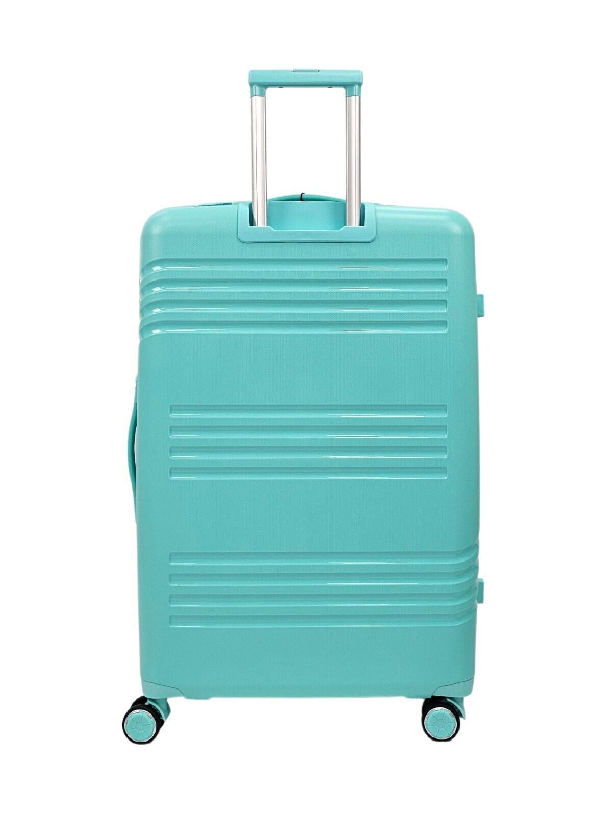 Hard Shell Teal Cabin Suitcase Set 4 Wheel Luggage TSA Bag