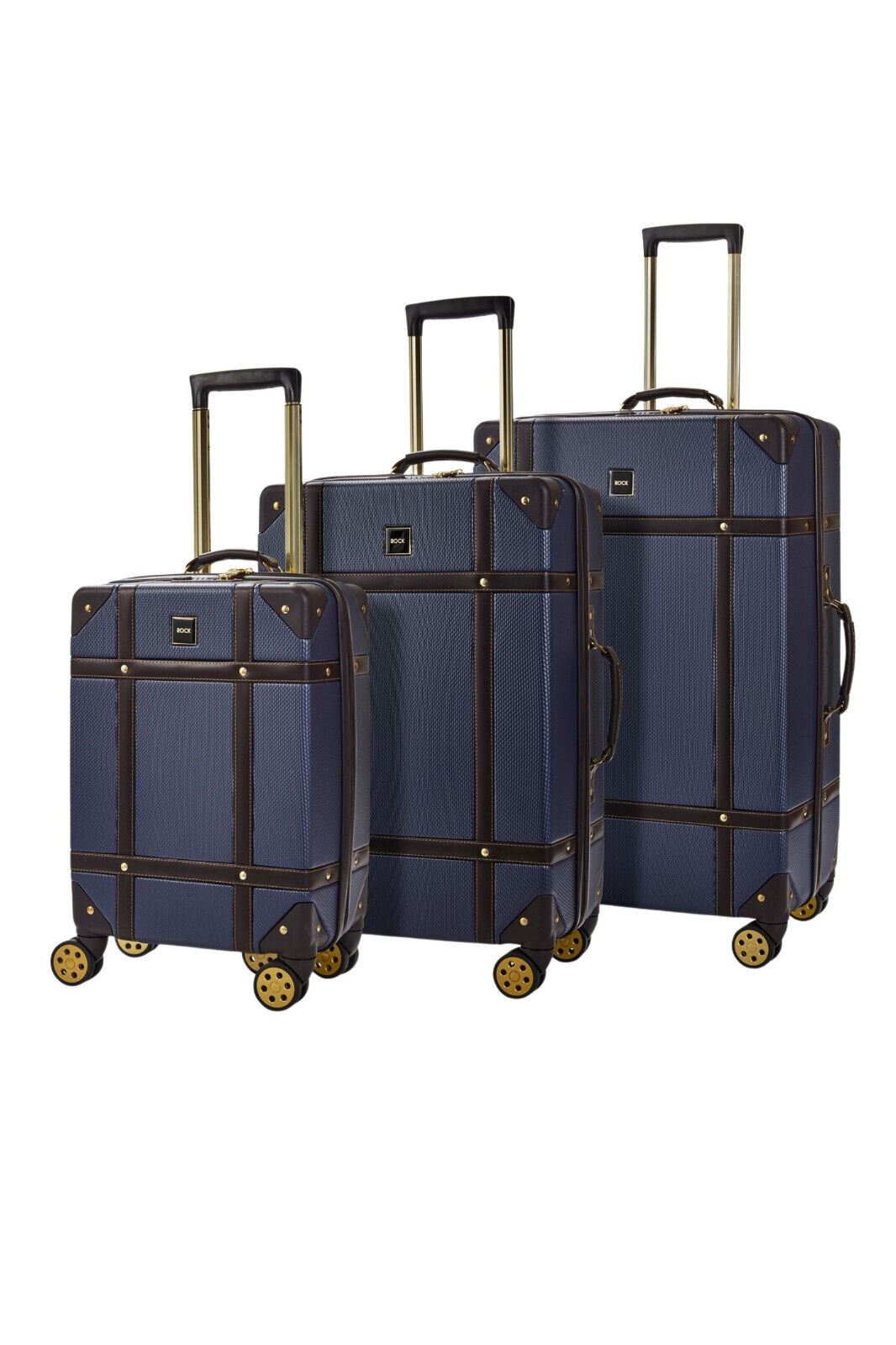 Hard Shell Navy Blue Luggage Suitcase Set Trunk Cabin Travel Bags