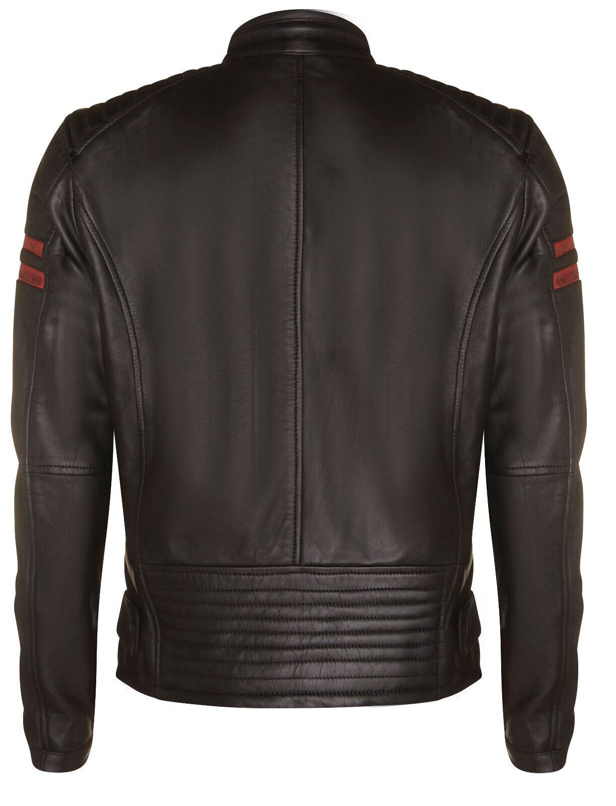 Mens Leather Retro Bomber Jacket - Crewe - Upperclass Fashions 