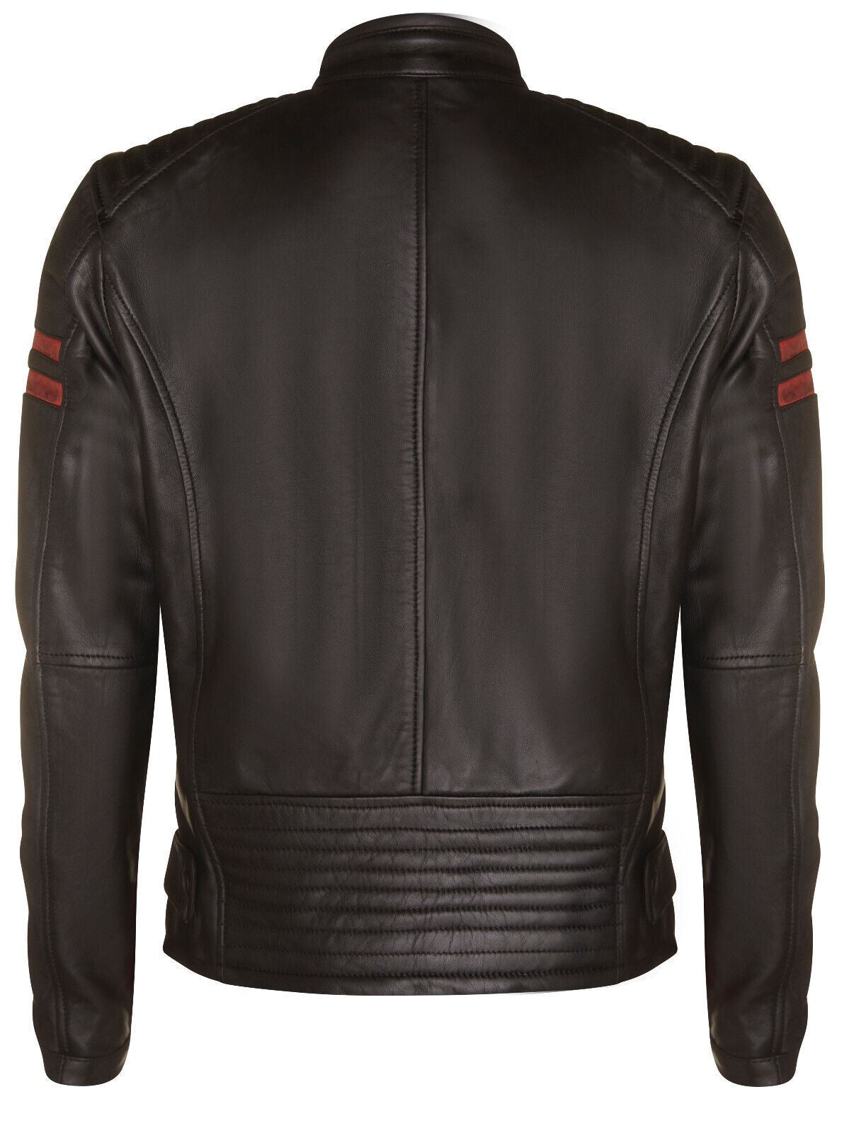 Mens Leather Retro Bomber Jacket - Crewe