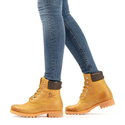 Panama Jack Womens 03 B1 Tan Boots Waterproof Leather Laces Hiking Ankle Chukka - Upperclass Fashions 