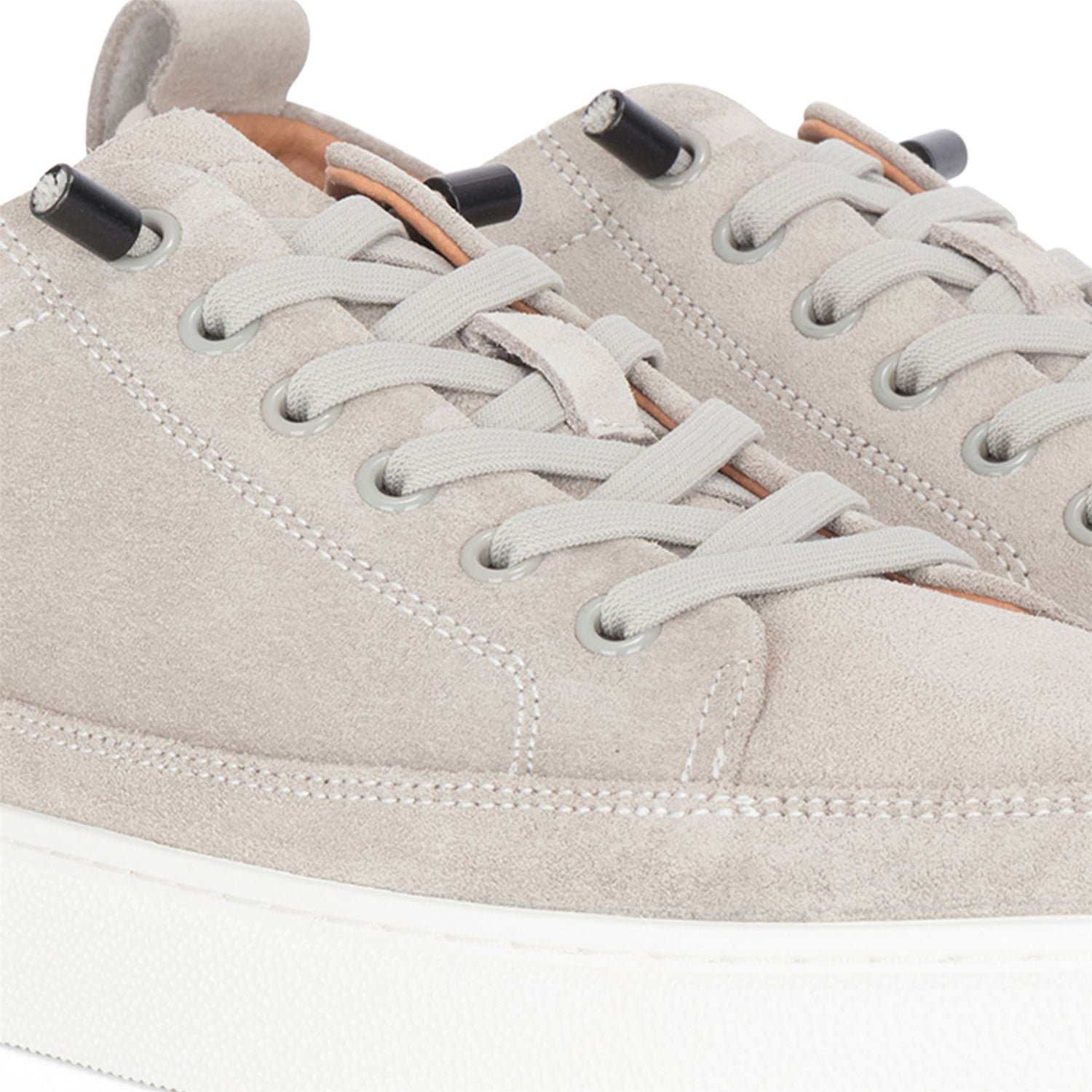 Justin Reess Mens Grey Suede Leather Trainers Sneakers - Josh