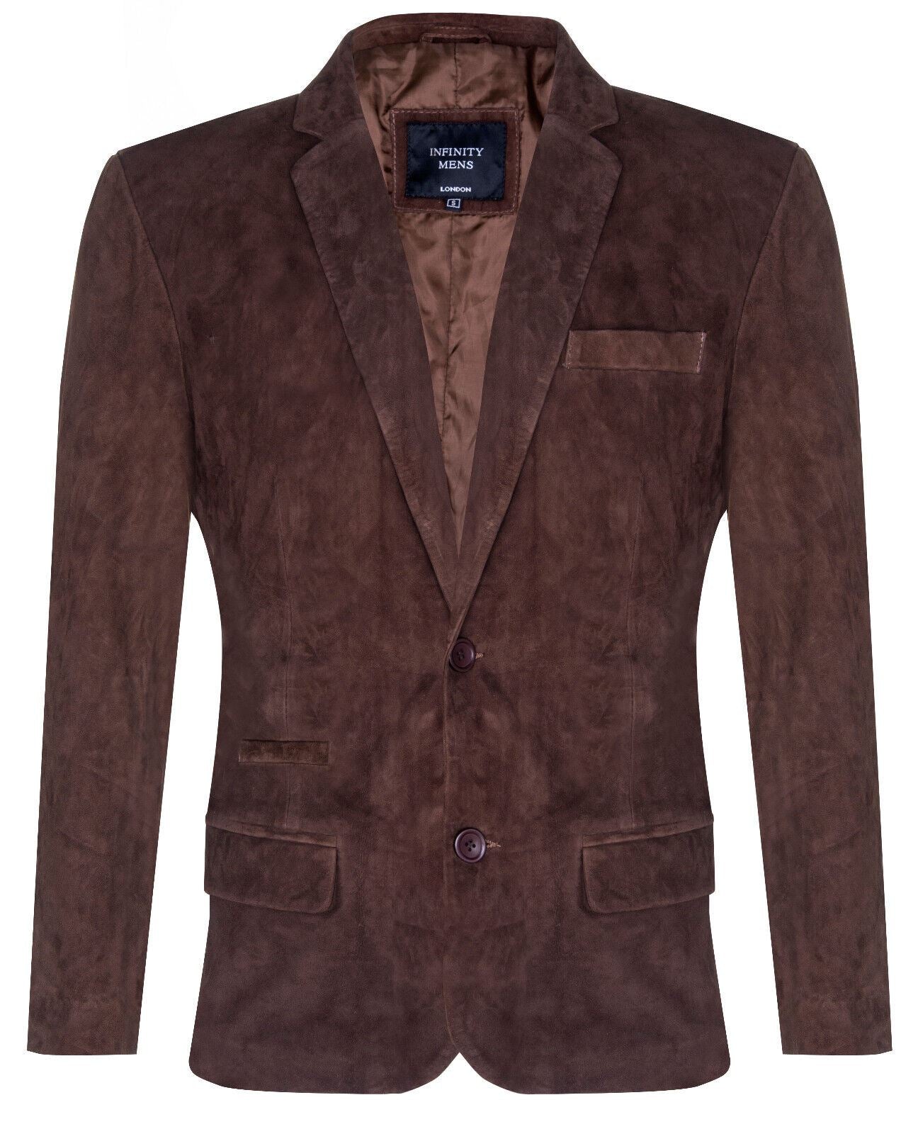 Mens Suede Italian Blazer Jacket-Dorking