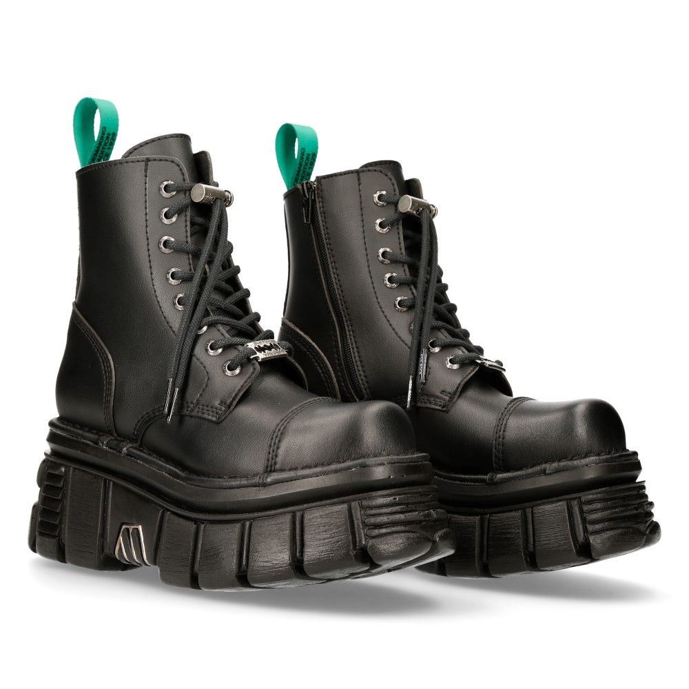New Rock Vegan Leather Combat Platform Boots- TANKMILI083-VS2