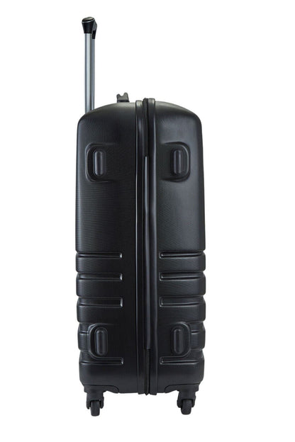 Hard Shell Black Suitcase Set 4 Wheel Cabin Luggage Trolley Travel Bag