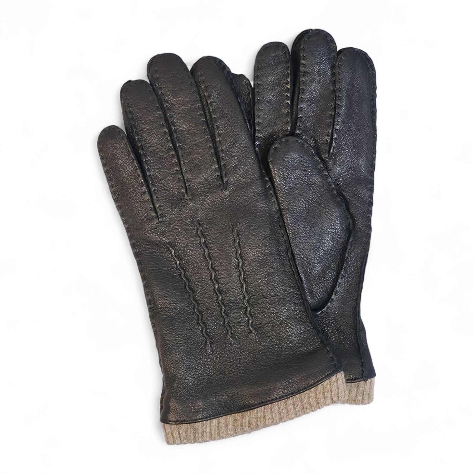 Men’s Italian Leather Warm Wool Lining Winter Gloves - M-LGV-405