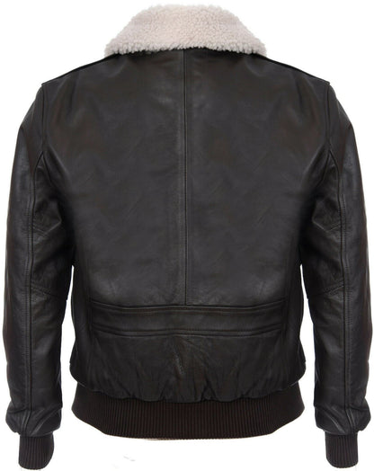 Mens A2 Cowhide Bomber Jacket-Caistor
