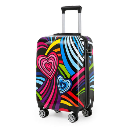 Brooks Set of 3 Hard Shell Suitcase in Hearts
