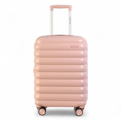 Hard Shell Cabin 37 x 22 x 55 cm Pink TSA Secure Luggage Suitcase Suitable for Easyjet, Ryanair