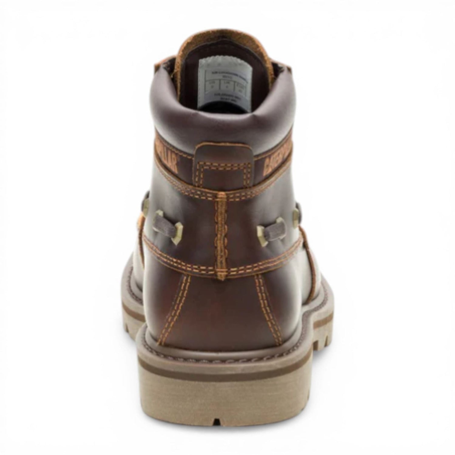 CAT (Caterpillar) Mens Tan Brown Leather Hiking Ankle Boots - Colorado Boat-Mid