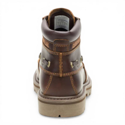 CAT (Caterpillar) Mens Tan Brown Leather Hiking Ankle Boots - Colorado Boat-Mid