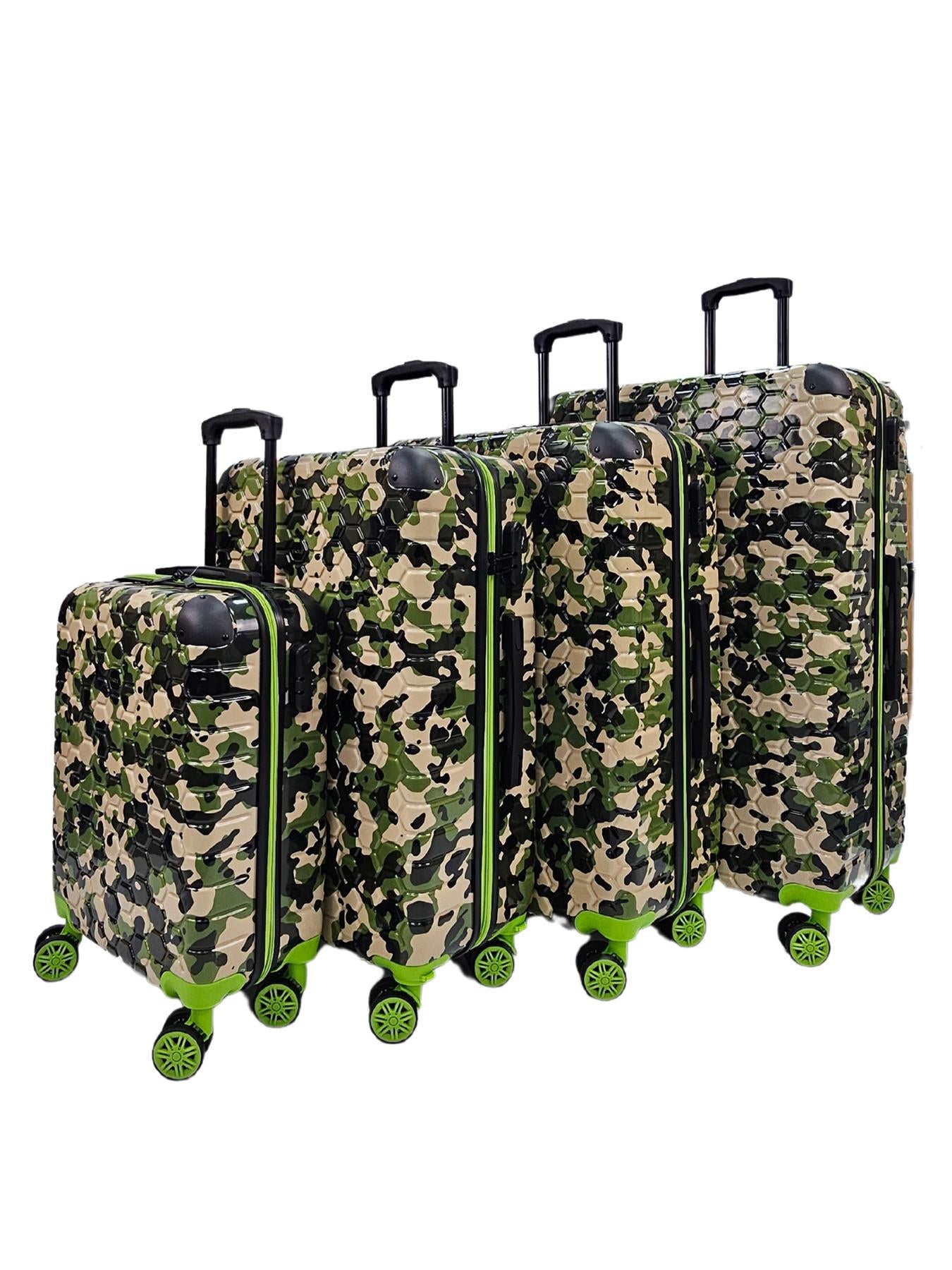 Hardshell Camo Robust ABS Suitcase Set
