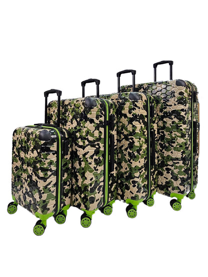 Hardshell Camo Robust ABS Suitcase Set