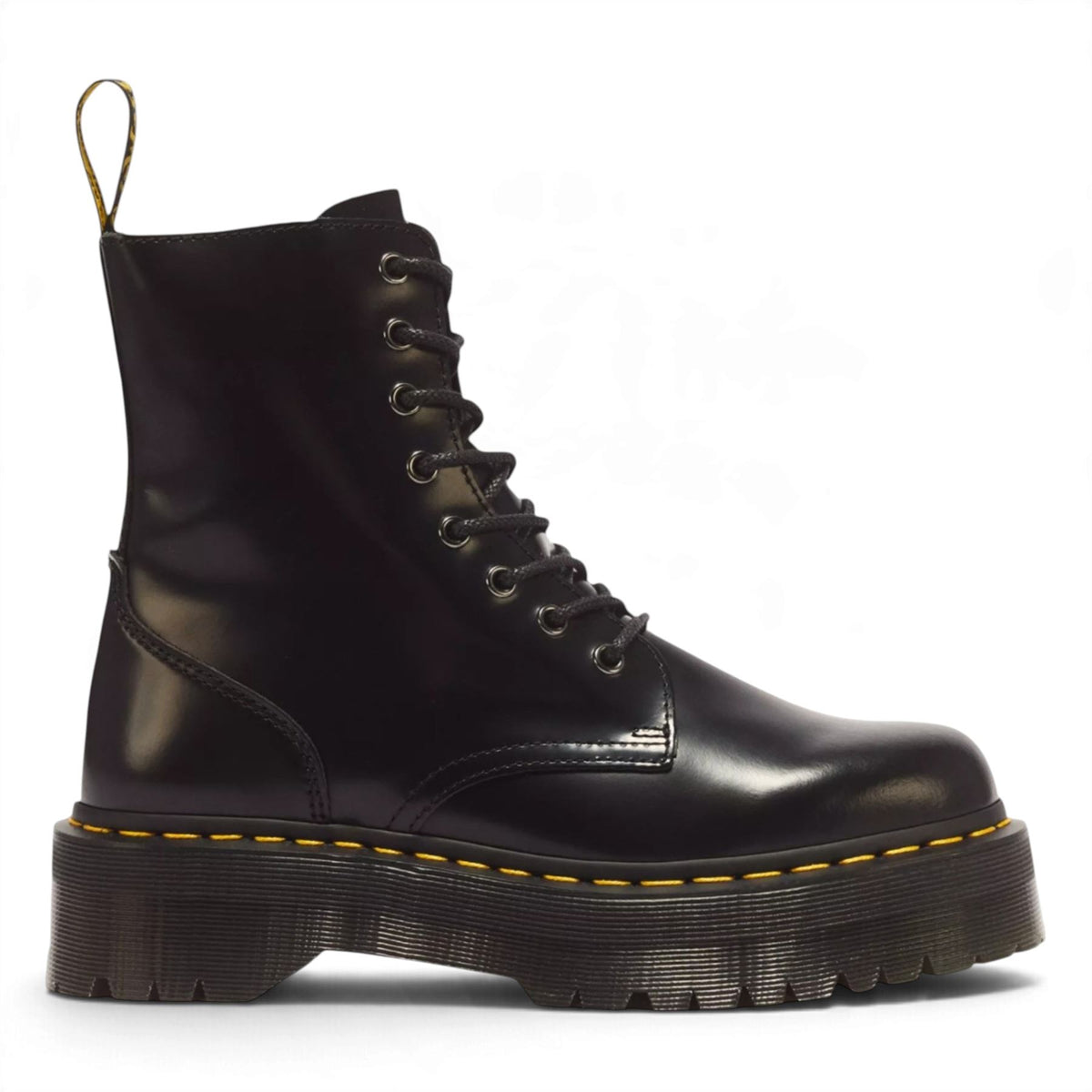 Dr Martens Jadon Black Smooth Leather Platform Boots - 15265001