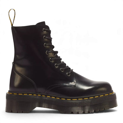 Dr Martens Jadon Black Smooth Leather Platform Boots - 15265001