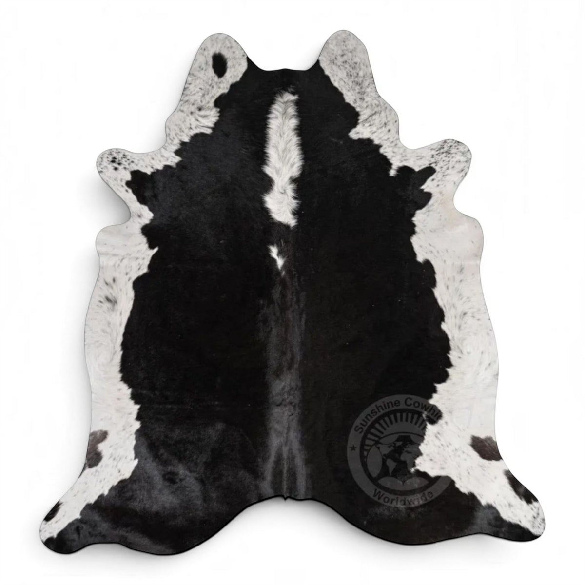 Natural Cow Leather Cowhide Hairon Rug - Hereford