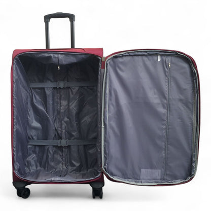 Gosford Set of 4 Soft Shell Suitcase in Burgundy Red