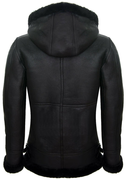 Mens B3 Hooded Sheepskin Flying Jacket-Harwich