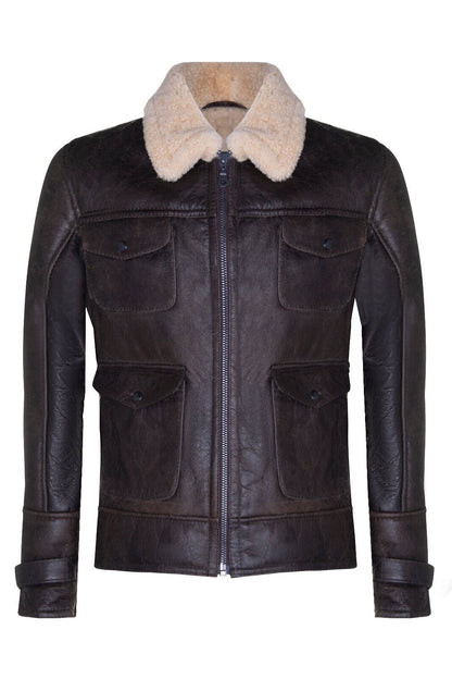 Mens Classic Sheepskin Safari Jacket-Hertford
