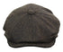 Mens Peaky Blinders Brown Tweed Gatsby Flat Baker Hat - Upperclass Fashions 