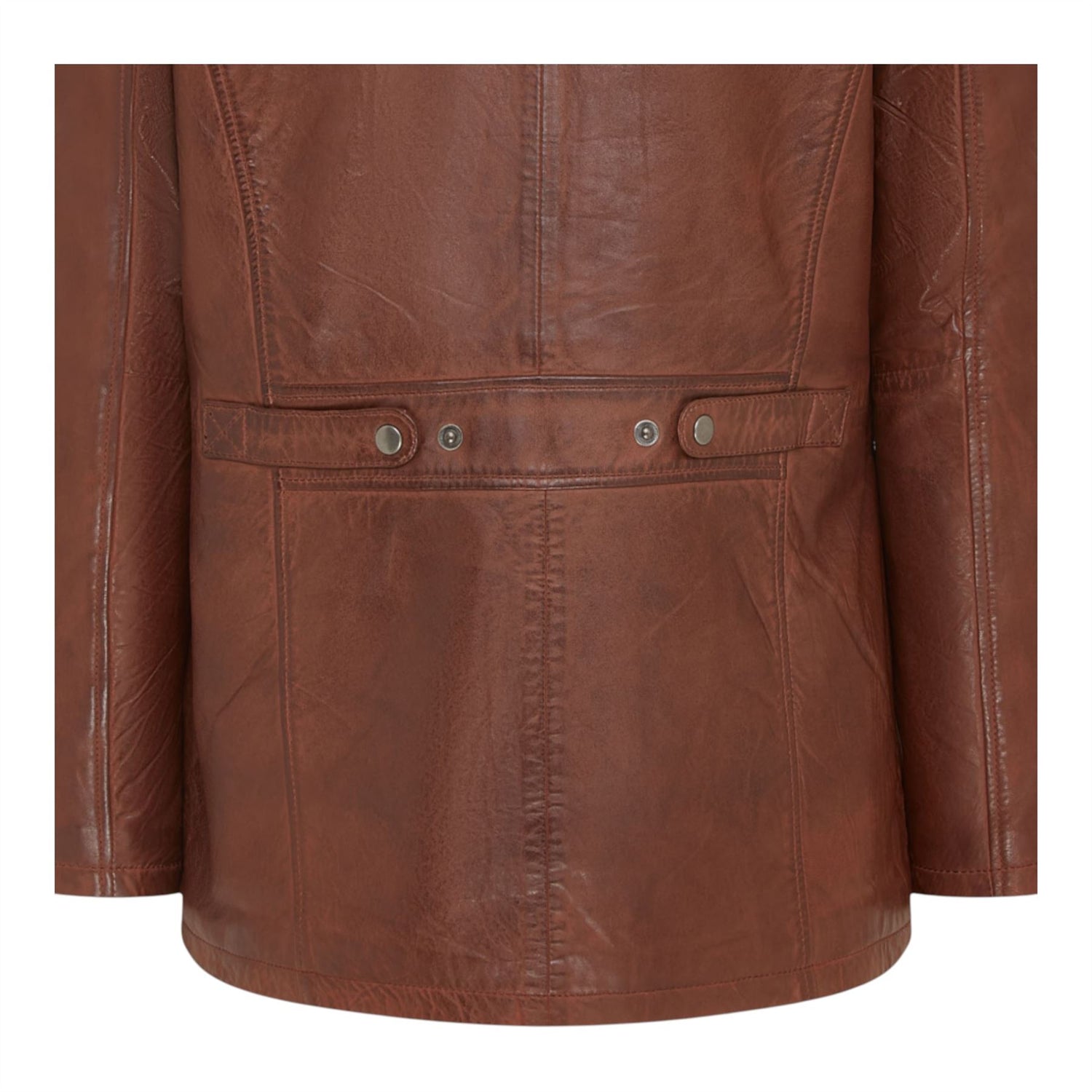 Men’s Leather Military Jacket Outwear Trenchcoat - Field