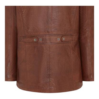 Men’s Leather Military Jacket Outwear Trenchcoat - Field