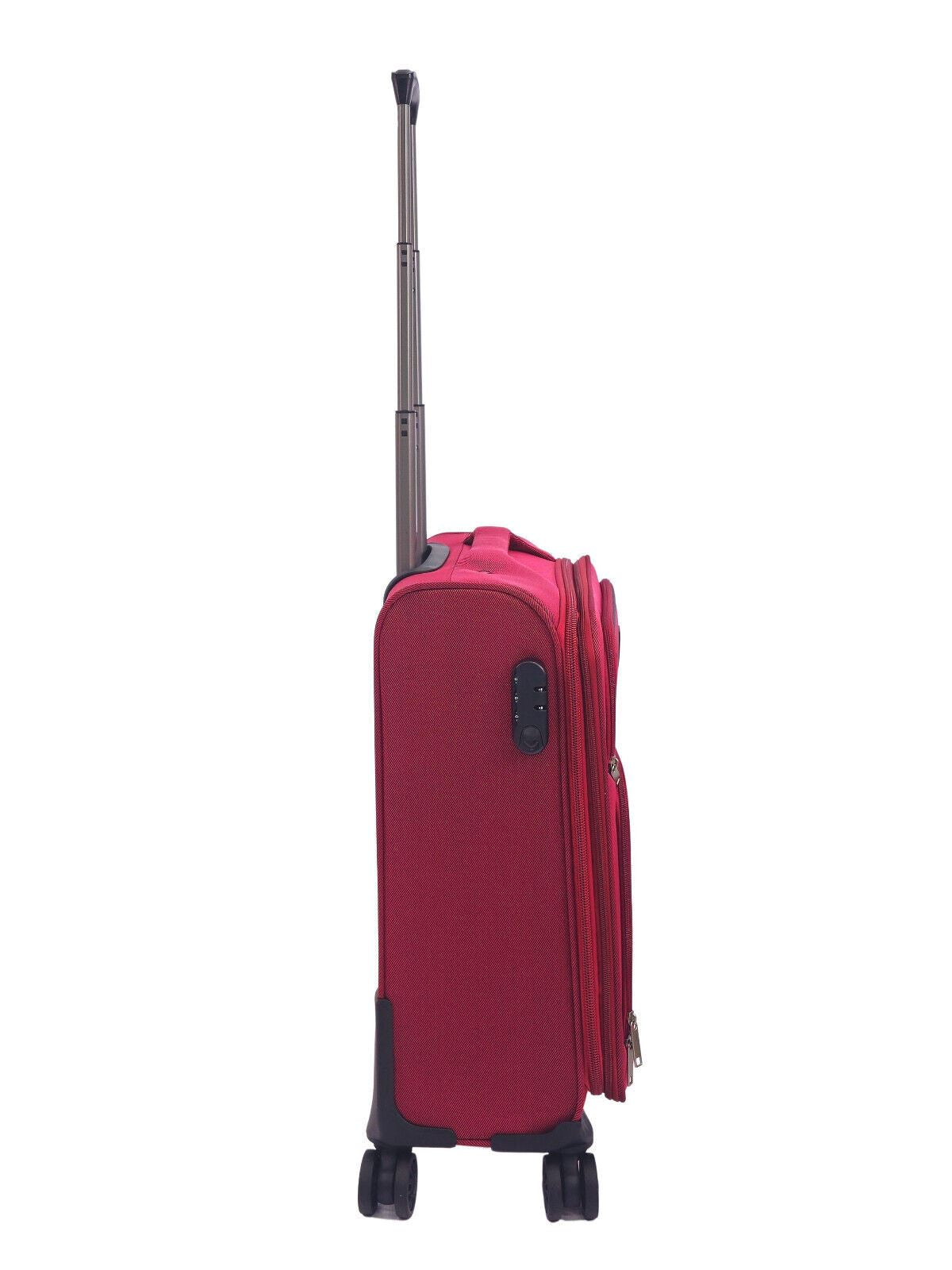 Soft Shell Cabin Suitcase 54 x 38 x 21 cm Lightweight Luggage Suitable for Easyjet, Ryanair