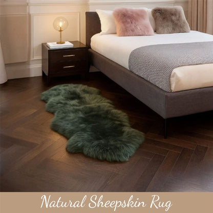 Genuine Sheepskin Double Natural Fluffy Silky Soft Real Wool Rug