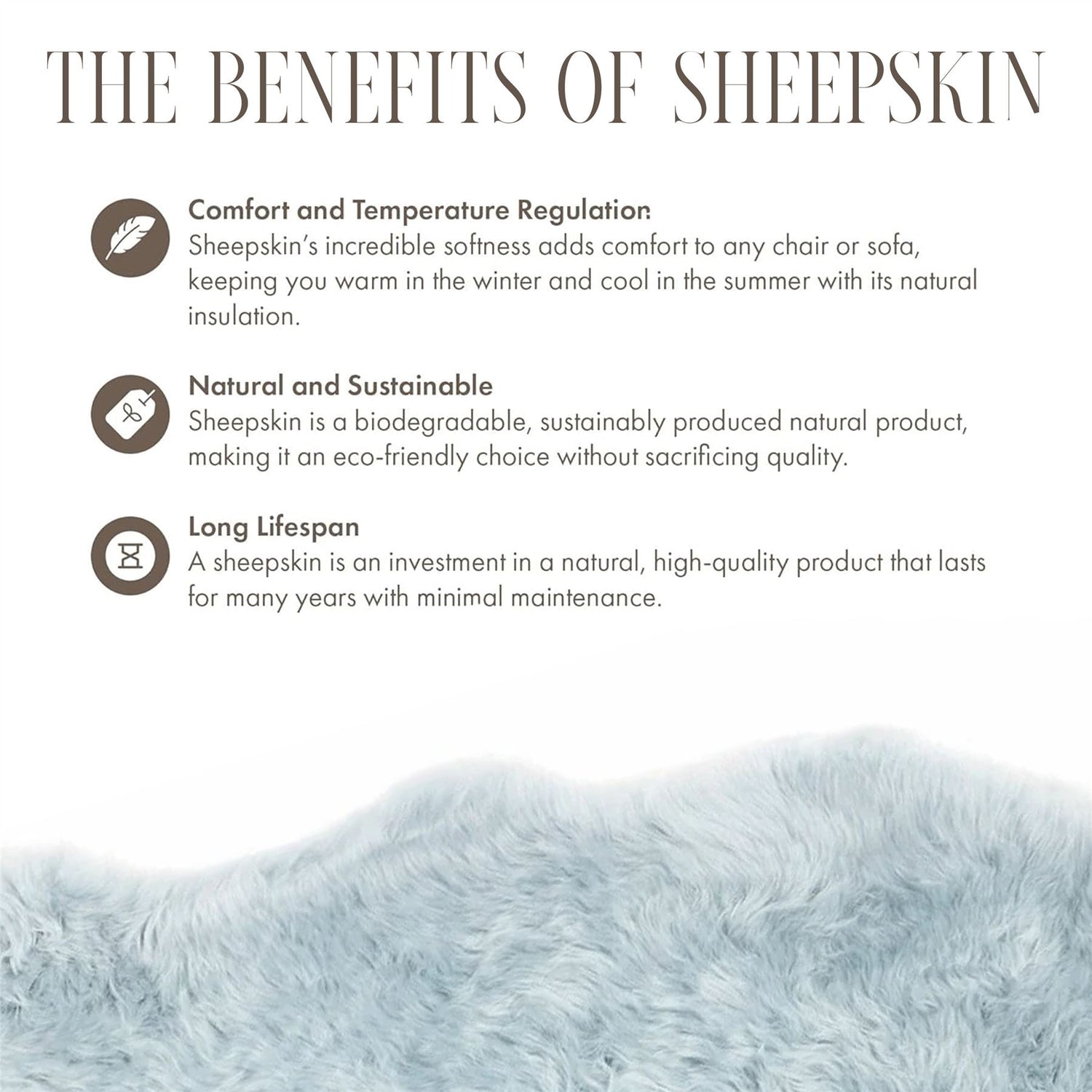 Genuine Sheepskin Natural Silky Soft Fluffy Real Wool Rug