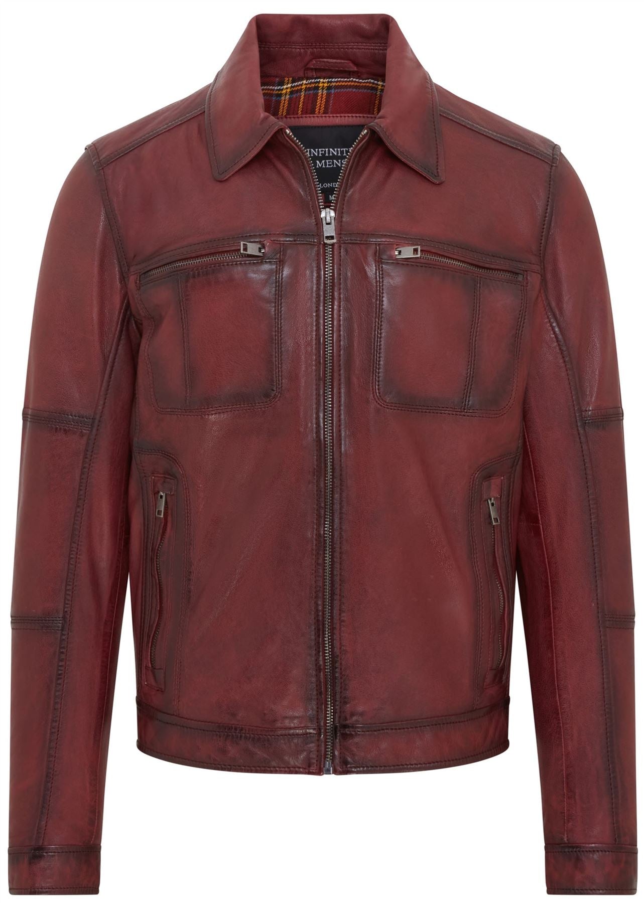 Mens Classic Leather Biker Jacket - Bettles