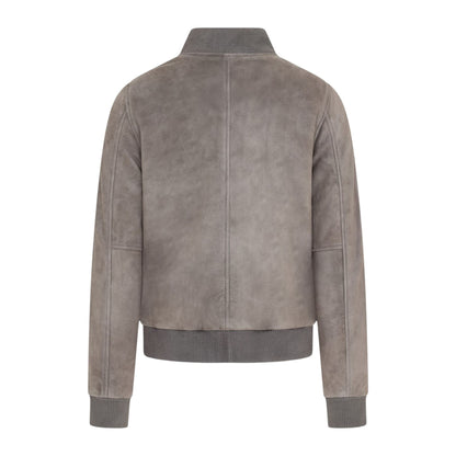 Mens Soft Goat Suede MA-1 Varsity Bomber Jacket  - Uxbridge