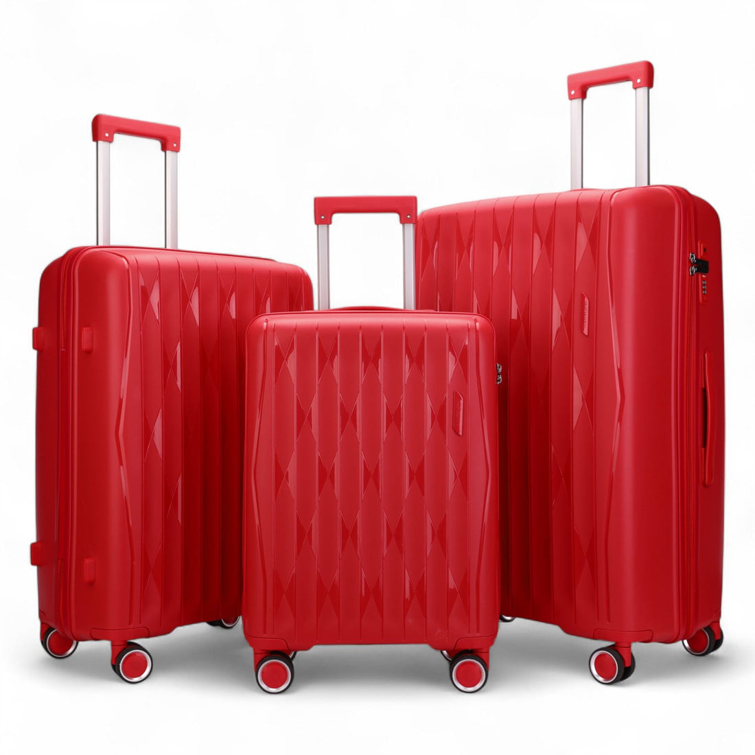 Burnaby Set of 3 Hard Shell Suitcase in Red