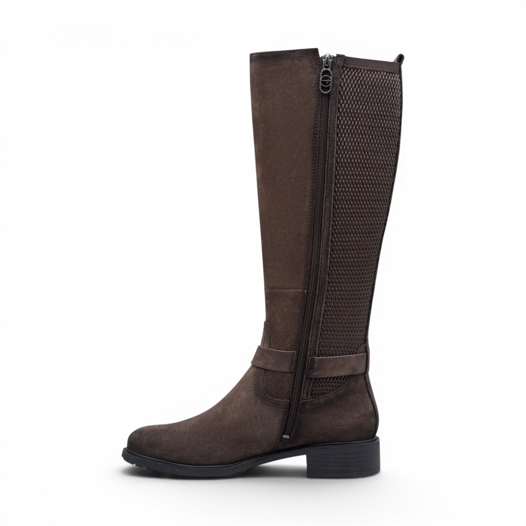 Tamaris Womens Taupe Leather Knee-High Long Riding Boots - 25618-43