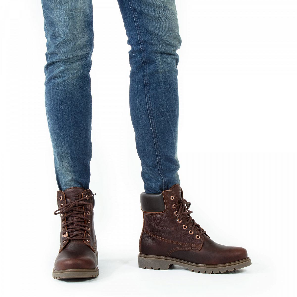 Panama Jack 03 C52 Mens Brown Boots Waterproof Leather Laces Hiking Ankle Chukka