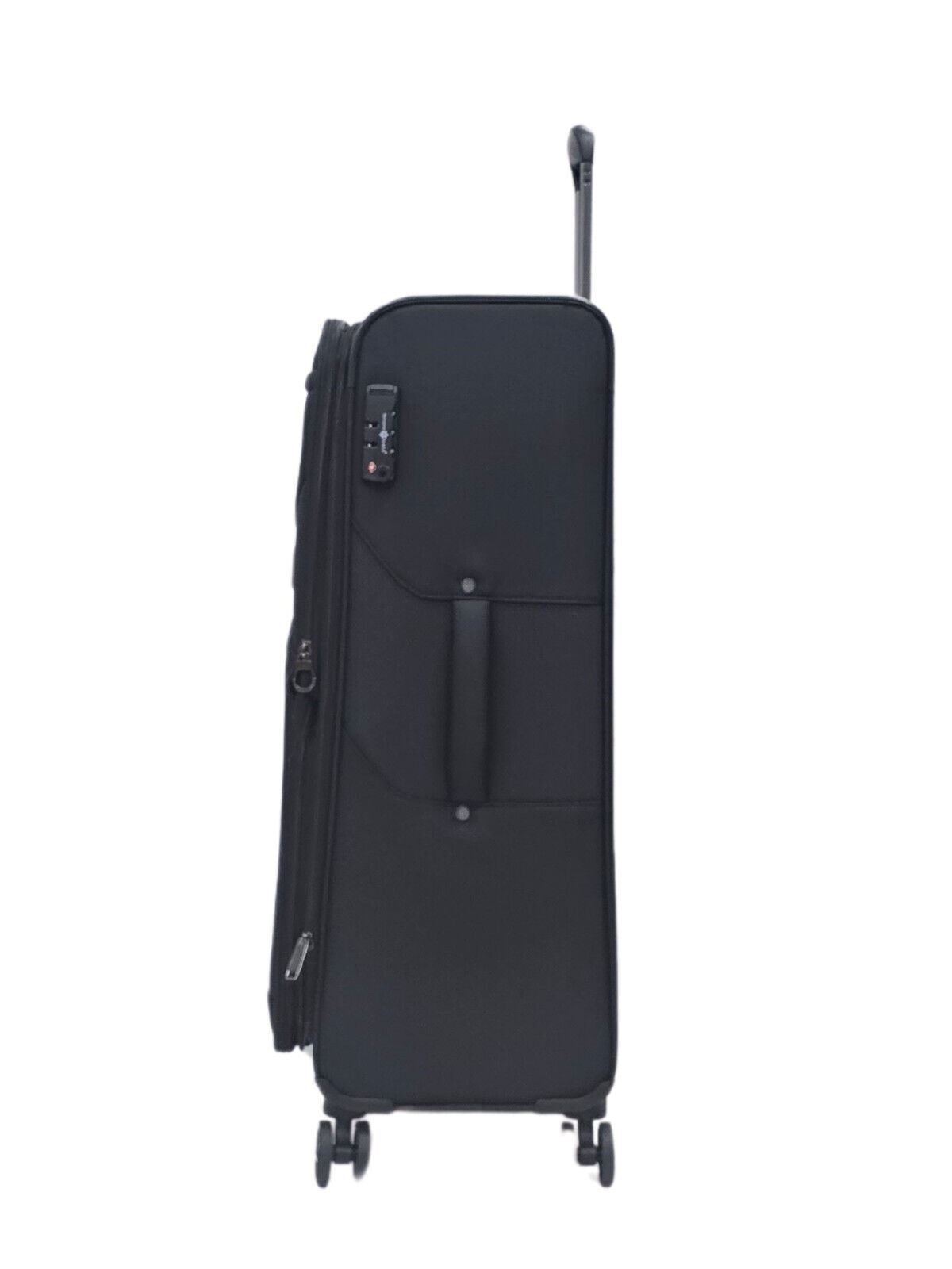 Clayton Large Soft Shell Suitcase in Black