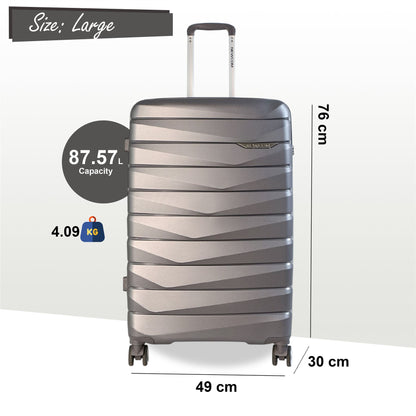 Forster Large Hard Shell TSA Suitcase in Smoke Grey