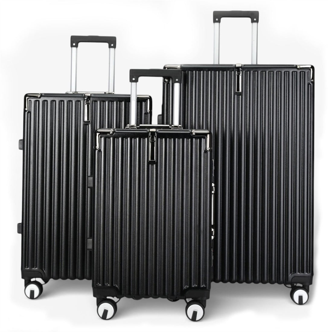 Airdrie Set of 3 Hard Shell Suitcase in Black