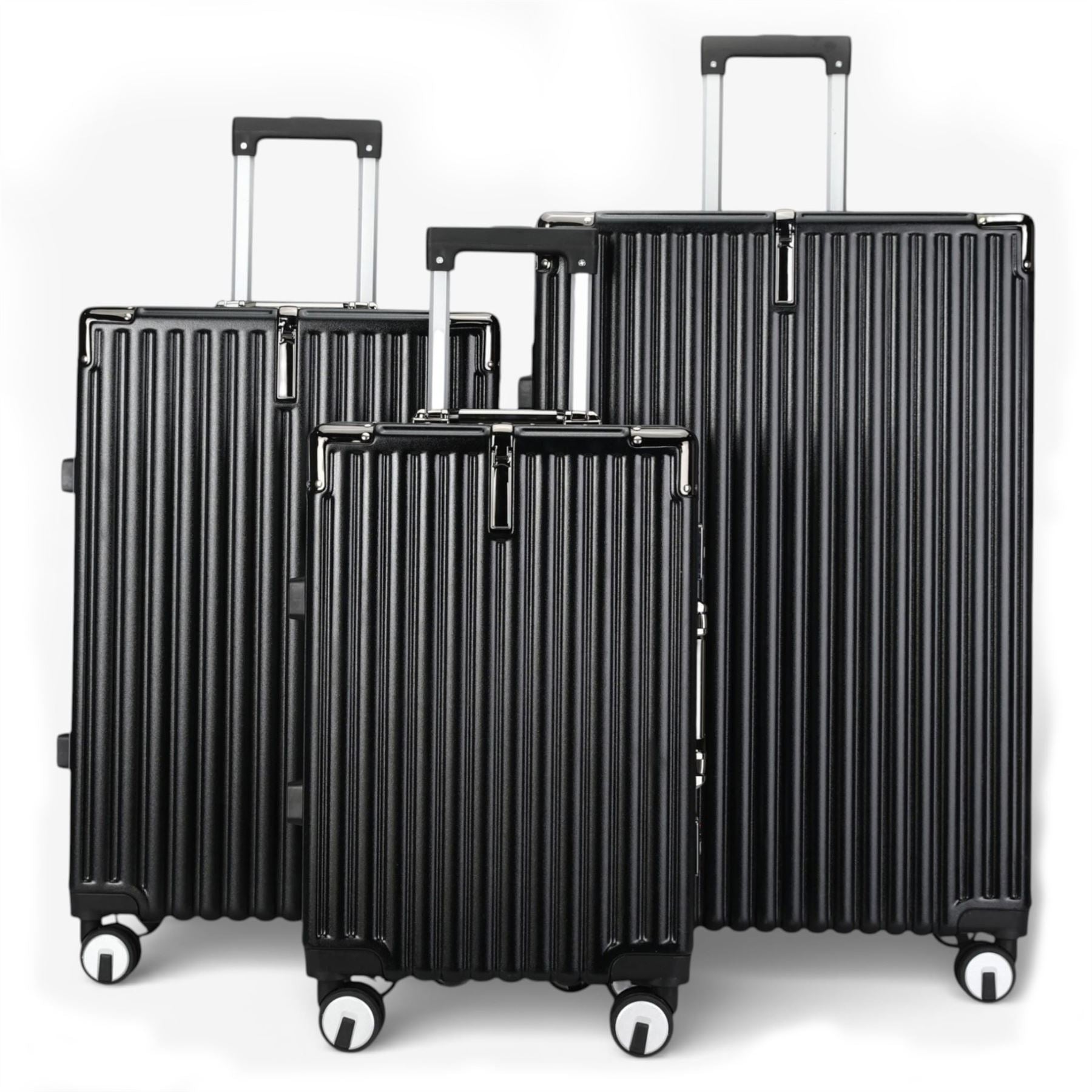Airdrie Set of 3 Hard Shell Suitcase in Black