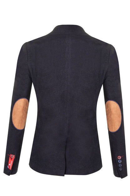 Womens 1920s Navy Blue Wool Classic Retro Vintage Blazer