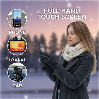 Womens Italian Leather Winter Bow Design Soft Wool Lining Gloves - L-GLV-401