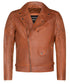 Mens Brando Cross Zip Leather Biker Jacket - Swanley - Upperclass Fashions 
